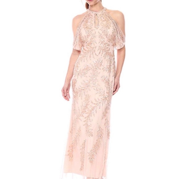 Aidan Mattox cold shoulder beaded gown - Picture 8 of 9
